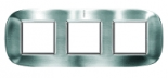 Axolute декоративные накладки в форме эллипса, сталь, цвет фактурная сталь, на 2+2+2 модуля