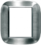 Axolute декоративные накладки в форме эллипса, сталь, цвет фактурная сталь Alessi, на 3+3 модуля