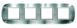 Axolute декоративные накладки в форме эллипса, сталь, цвет фактурная сталь, на 2+2+2+2 модуля