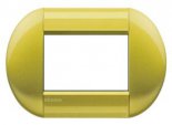 LivingLight Рамка овальная, 3 модуля, цвет Лимон