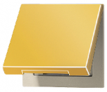 JUNG LS 990 Золото Откидная крышка для розеток и изделий с платой 50х50 мм (LS990KLGGO)