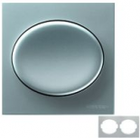 Рамка 2-постовая горизонтальная, серия TACTO, цвет серебро